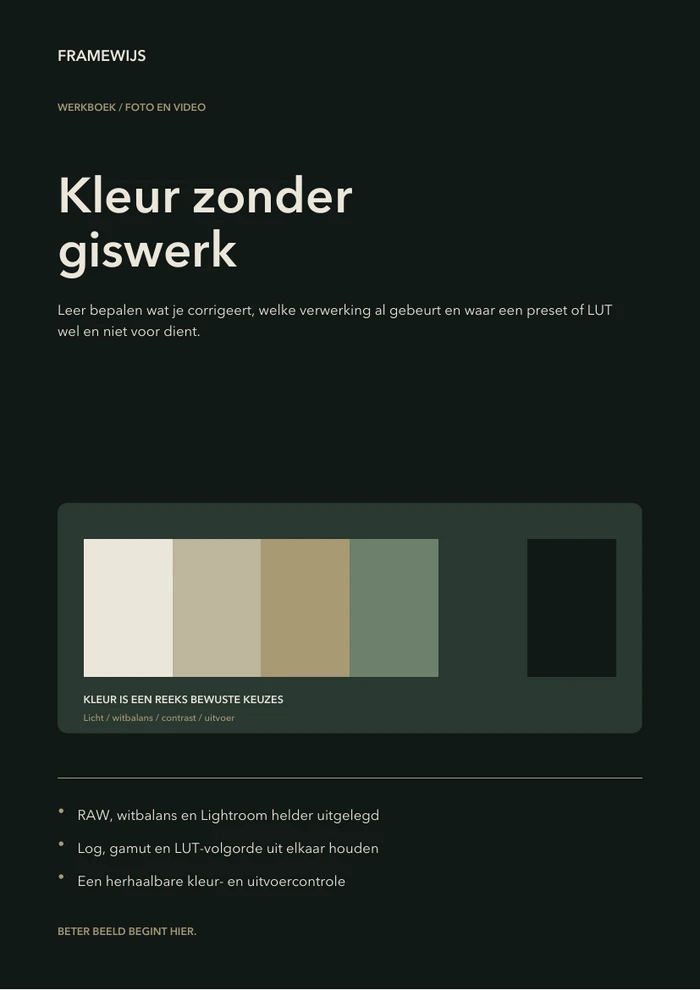 Omslag van Kleur zonder giswerk