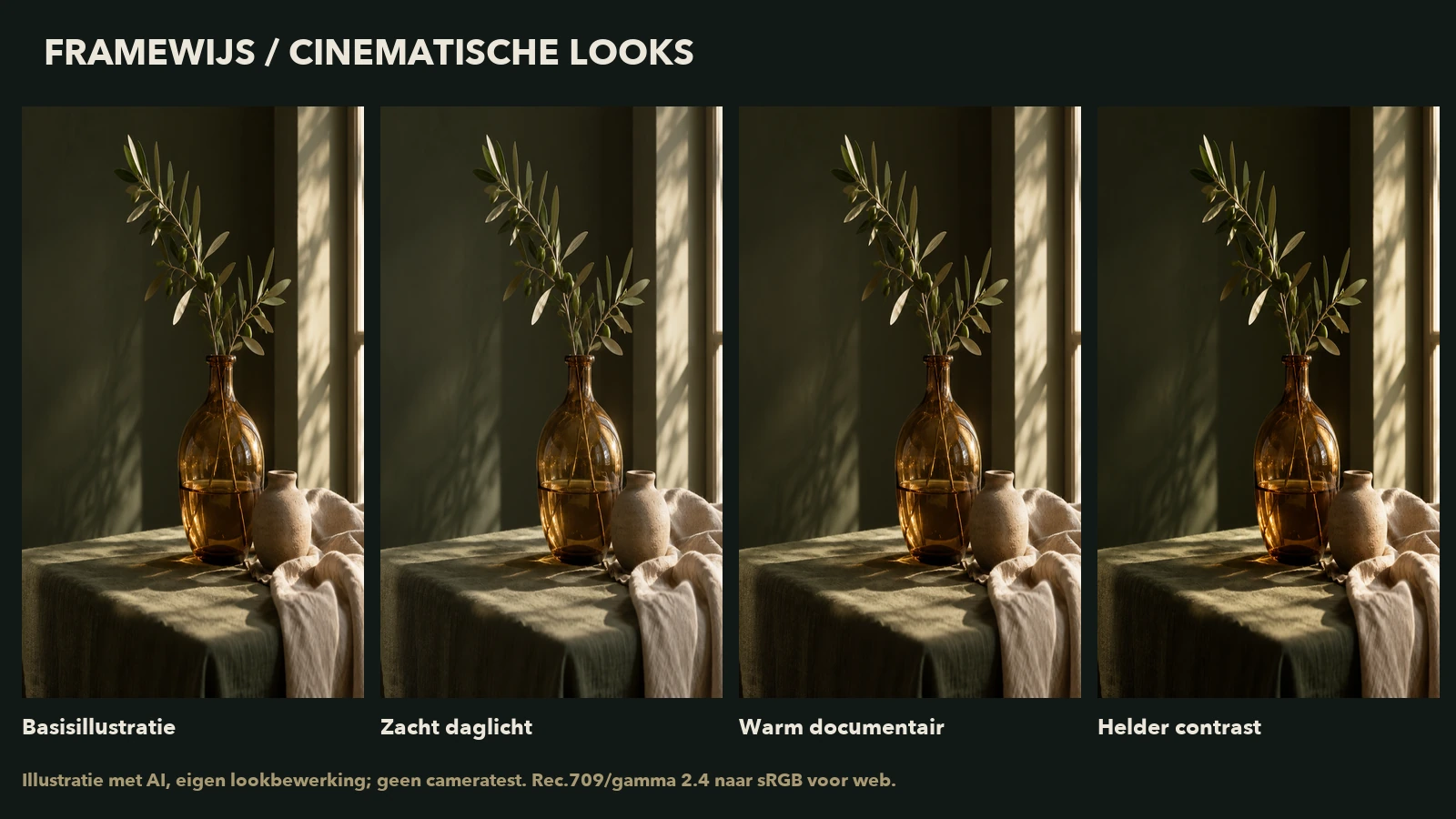 Voorbeeldillustratie bij Framewijs Cinematic Looks