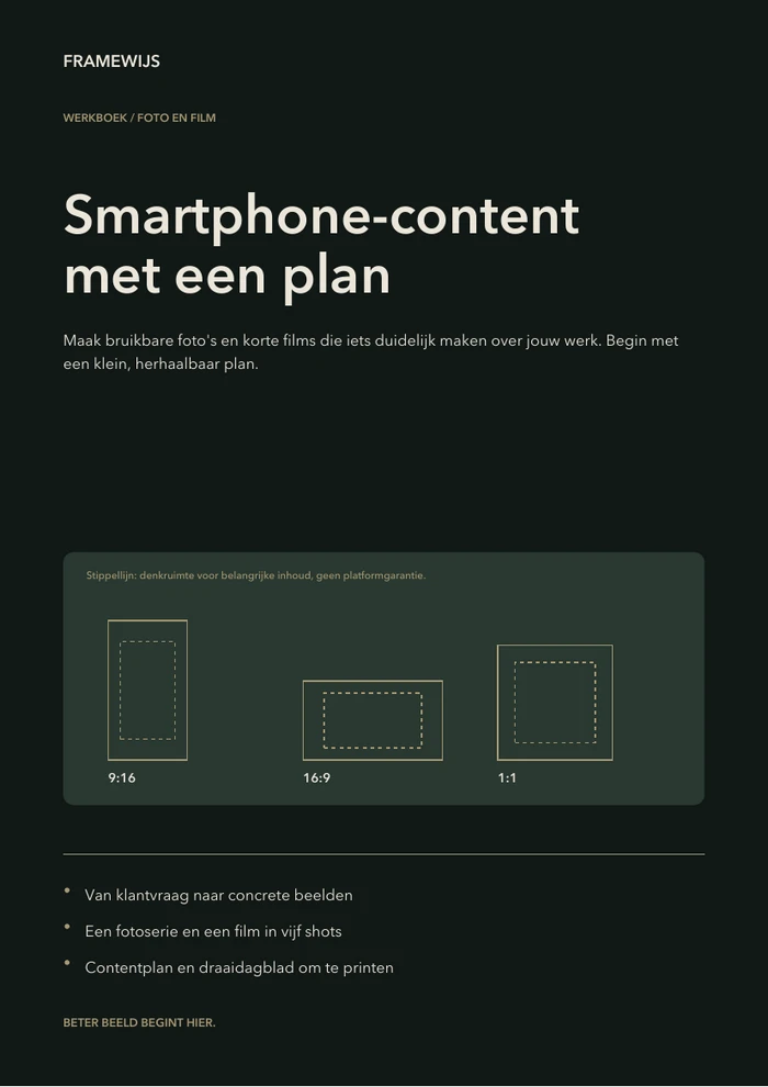 Omslag van Smartphone-content met een plan